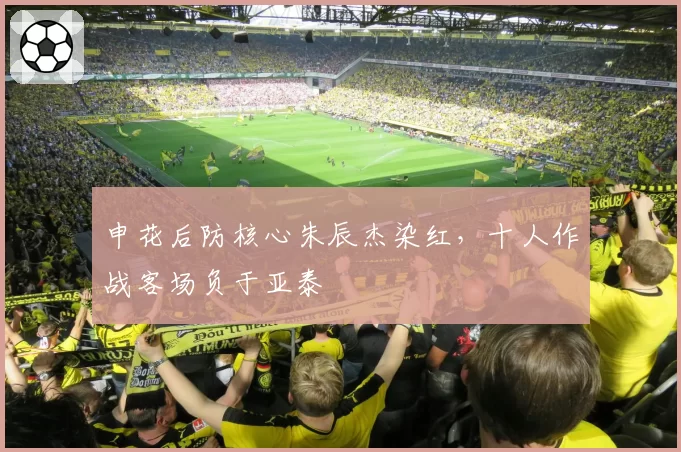 申花后防核心朱辰杰染红,十人作战客场负于亚泰